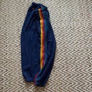 Navy Aviator Nation Sweatpants with Red and Yellow Stripe
